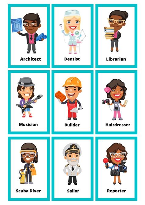 45 Printable Jobs Flashcards/PROFESSIONS Jobs Montessori | Etsy