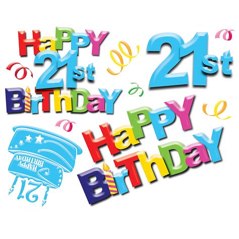 clipart happy 21st birthday - Clip Art Library