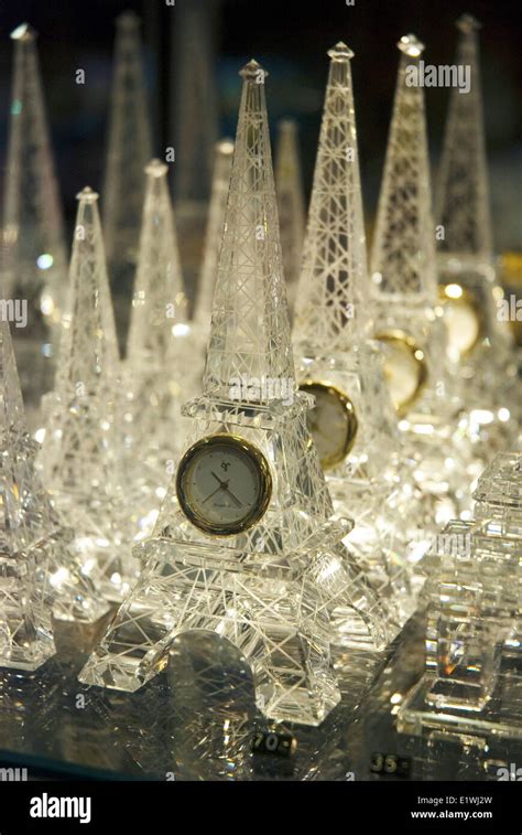 Eiffel tower souvenirs on display at a store in Paris Stock Photo - Alamy