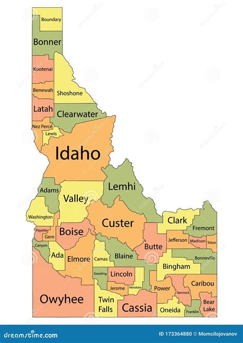 Map Of Counties In Idaho - Oakland Zoning Map