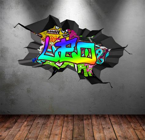 PERSONALIZED WALL DECAL Graffiti Wall Art Custom Wall - Etsy | Graffiti ...