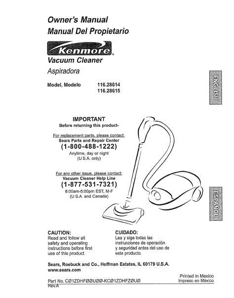 Kenmore Crossover Vacuum Manual