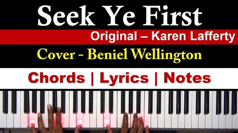 How to play Seek Ye First the Kingdom of God - Keyboard Piano - Notes, Chords, Lyrics - YouTube