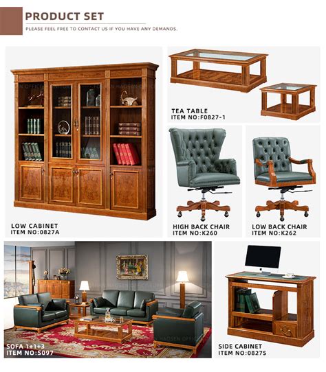 Luxury premium 0827 Wood Classic Executive office furniture Desk ...