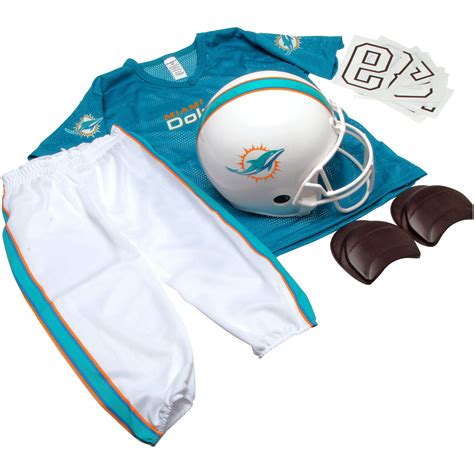 Miami Dolphins Youth Deluxe Team Uniform Set - Aqua/White