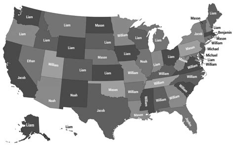 Here Were The Most Popular Baby Names In Each State In 2013 | Popular baby names, Baby names ...