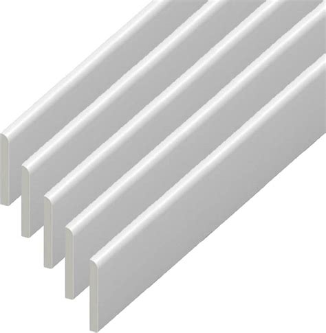 UPVC Plastic Trim 45mm x 1m x 5 Pack - White Architrave Skirting Board/Window Finishing Trim ...