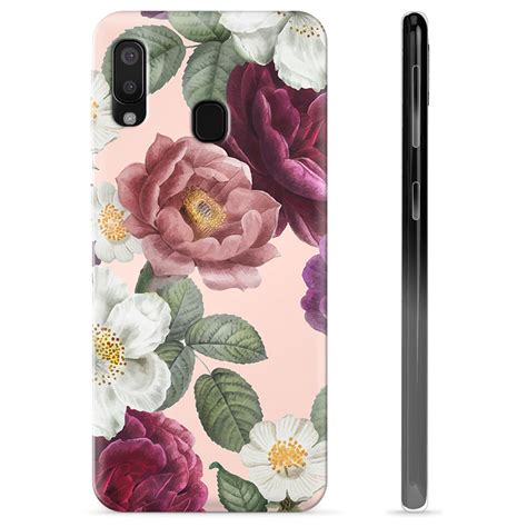 Samsung Galaxy A20e TPU Case - Romantic Flowers