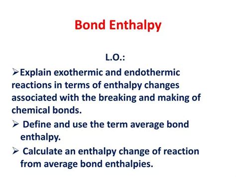 PPT - Bond Enthalpy PowerPoint Presentation, free download - ID:5760803