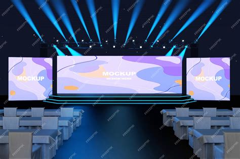 Premium PSD | Stage screen mockup design