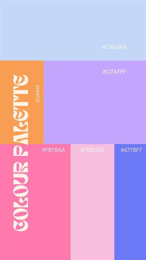 Cute Color Palette 💖💜🧡 in 2023 | Website color palette, Create color ...