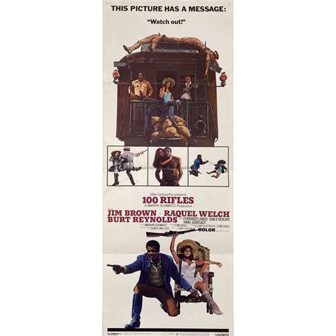 100 RIFLES French Movie Poster - 14x36 in. - 1969