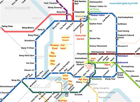 The Skytrain (BTS) & Metro (MRT) of Bangkok – Map and Tourist Attractions near Stations | A ...