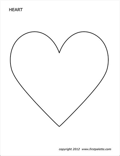 Hearts | Free Printable Templates & Coloring Pages | FirstPalette.com