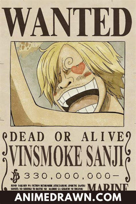 Sanji Bounty Poster – Pigura