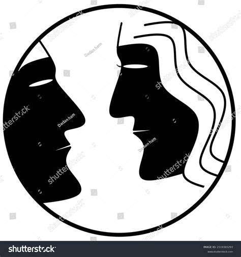 Human Face Icon On White Background Stock Vector (Royalty Free ...