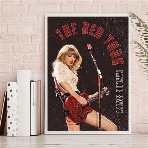 Taylor Swift Art Poster Red Taylors Version Tour - Etsy UK