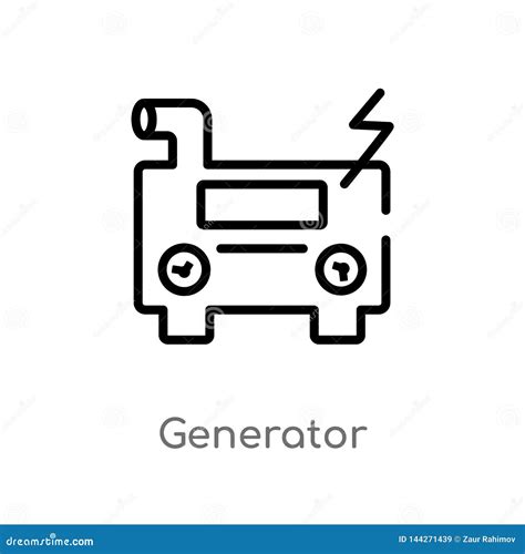 Outline Generator Vector Icon. Isolated Black Simple Line Element Illustration from Astronomy ...