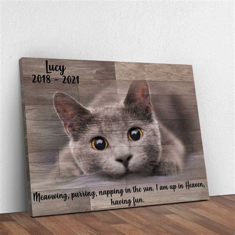 Cat Memorial Plaque for Pet Cat Personalized Cats Memorial | Etsy