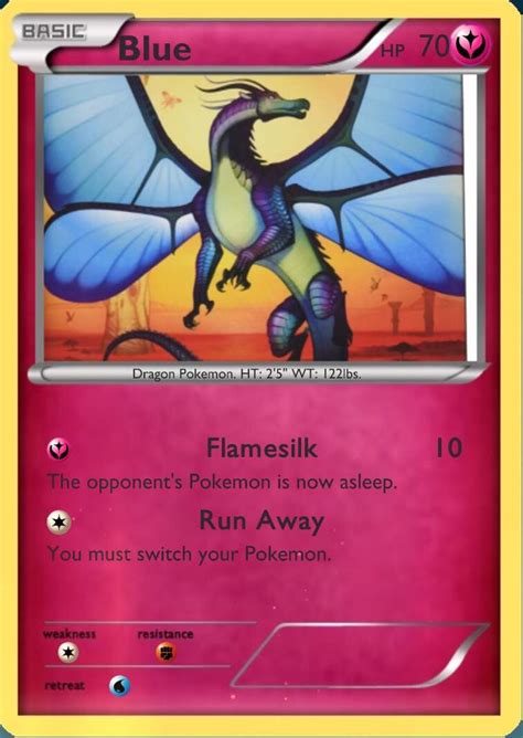 Blue but as a Pokemon card | Wings Of Fire Amino