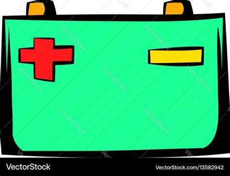 Car battery icon cartoon Royalty Free Vector Image