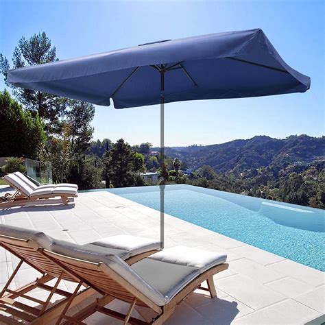 Yescom 6.5x10 ft 6 Rib Rectangular Patio Umbrella Replacement Canopy ...