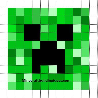 Minecraft Pixel Art Templates: Creeper | Minecraft quilt, Minecraft ...