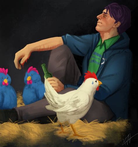 Stardew Valley art > Shane and his chickens > A Cry for Help ...