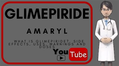 💊 What is Glimepiride?. Side effects, warnings, doses, moa and uses of Glimepiride (Amaryl ...