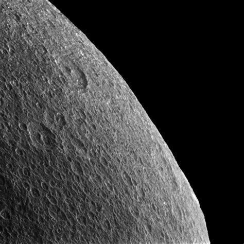 New Cassini View of Rhea's Horizon