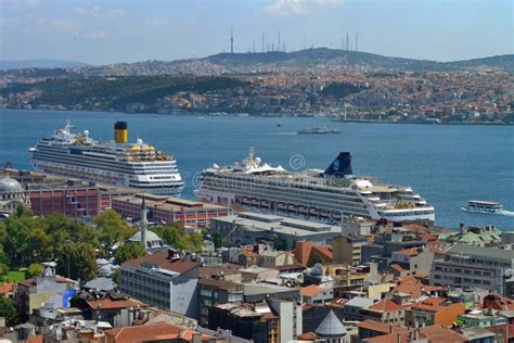 Cruise Ships in Istanbul Port Editorial Image - Image of islam, cruise: 43502425