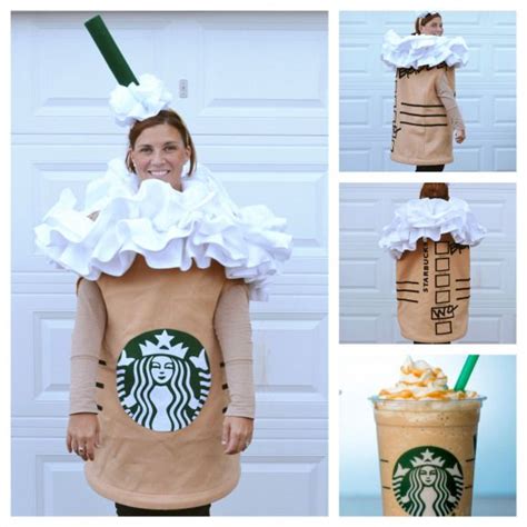 Starbucks. Frappuccino. Halloween costume. Felt. Pellon. Puff paint ...