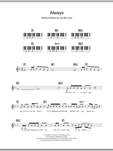 Always bon jovi chords piano - israelvvti