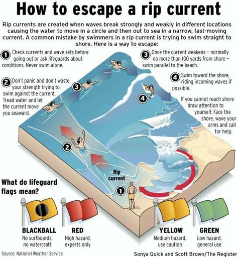 A great infographic to save yourself from a rip current. | Rip current, Ocean safety, Surfing