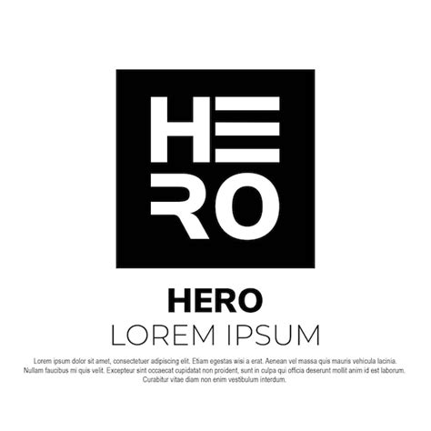 Premium Vector | Hero logo