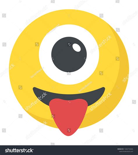 One Eye Emoji Laughing Showing Craziness Stock Vector (Royalty Free) 1046718466 | Shutterstock