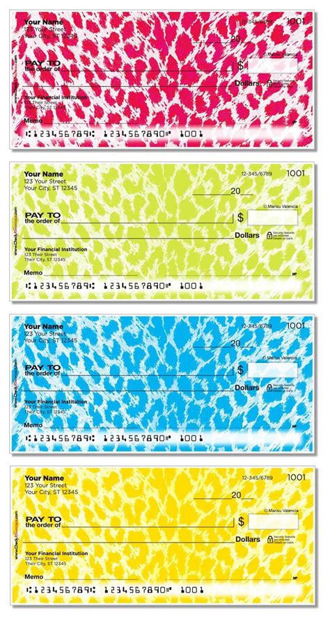 For the ANIMAL LOVER in you...my new "Neon Leopard" checks. Sold in sets with rotating color ...