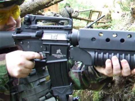 Airsoft War M16 M203 JG Aug Section8 Scotland - YouTube