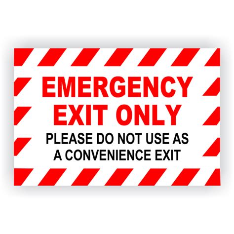 Emergency Exit Only Vinyl Decal - 6" x 9" | HC Brands