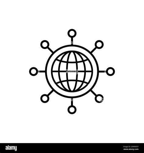 Wire globe icon vector vectors hi-res stock photography and images - Alamy