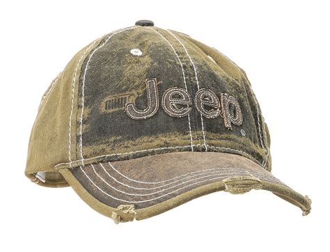 Jeep Merchandise 10U6K Heavy Stone Washed Olive Jeep Cap | Quadratec