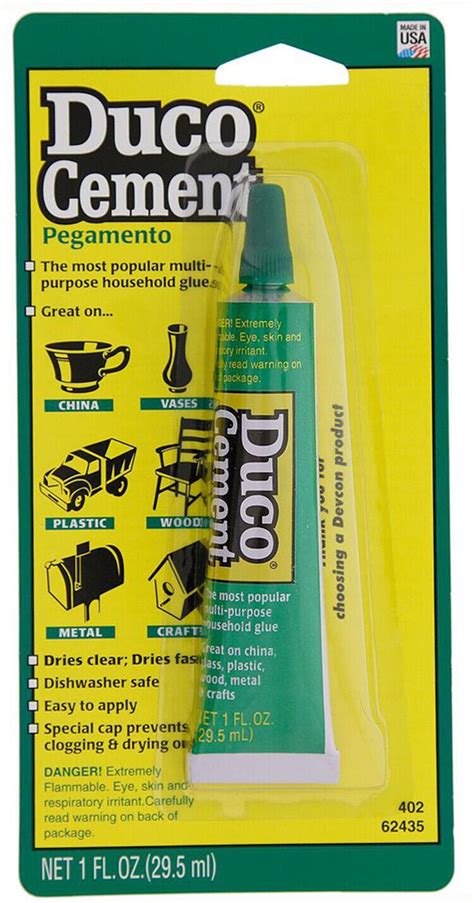 DUCO Cement Glue for Ceramic Glass Plastic Wood Metal 1oz NEW! 1 fl oz(gl62435) | eBay