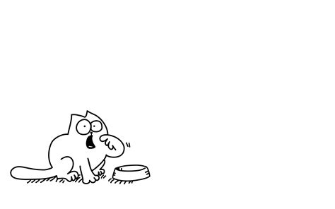 Cat illustration, Simon's Cat, comics, cat, simple background HD ...