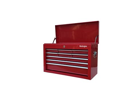 Workington Portable Metal Tool Chest with 9 Drawers, 24" 9-Drawer Tool Chest Cabinet with Ball ...