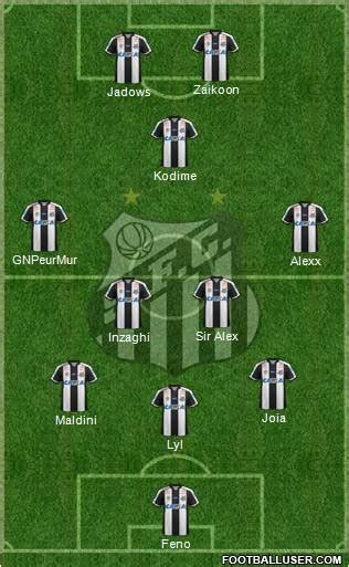 All Santos FC (Brazil) Football Formations - page 3