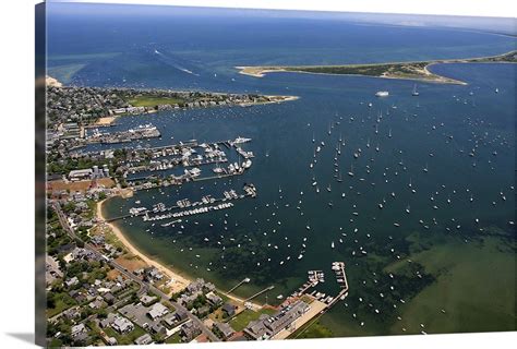 Nantucket Harbor, Nantucket - Aerial Photograph Wall Art, Canvas Prints ...