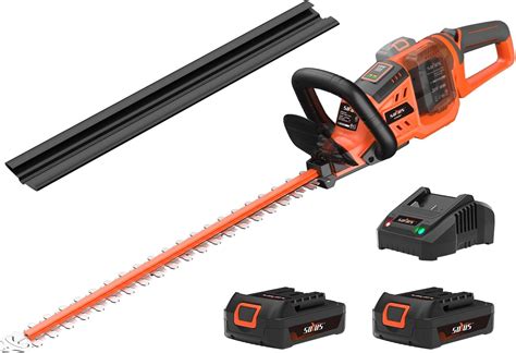 Amazon.com : VEVOR Cordless Hedge Trimmer-20V Electric Bush Trimmer Kit ...