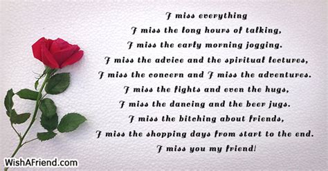 I Miss You Friend Poems