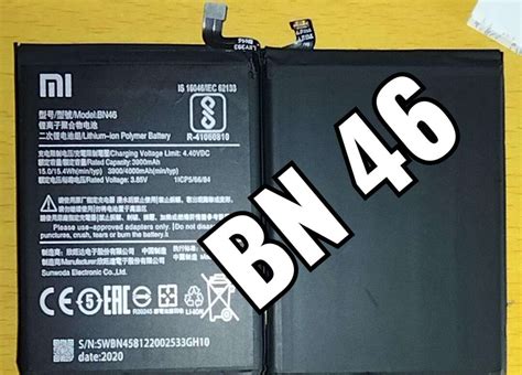 Mobile Battery For Xiaomi Redmi 7 / Note 7 Pro/Note 6 / Note 8 Y3 Model BN46 4000mAh Capacity