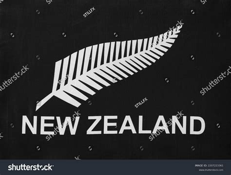 Closeup New Zealand Silver Fern Flag Stock Photo 2207223361 | Shutterstock